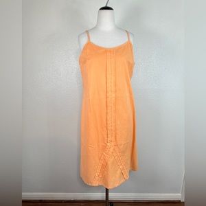 Pou Nou peach colored cotton sleeveless tank shift dress size 5